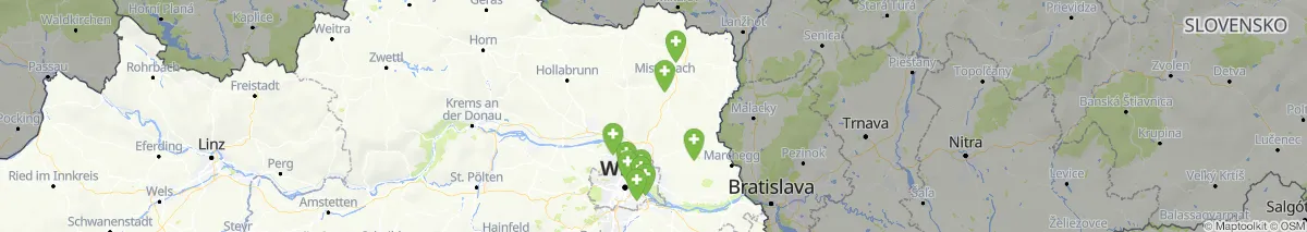 Kartenansicht für Apotheken-Notdienste in der Nähe von Matzen-Raggendorf (Gemeinde, Niederösterreich) (442)